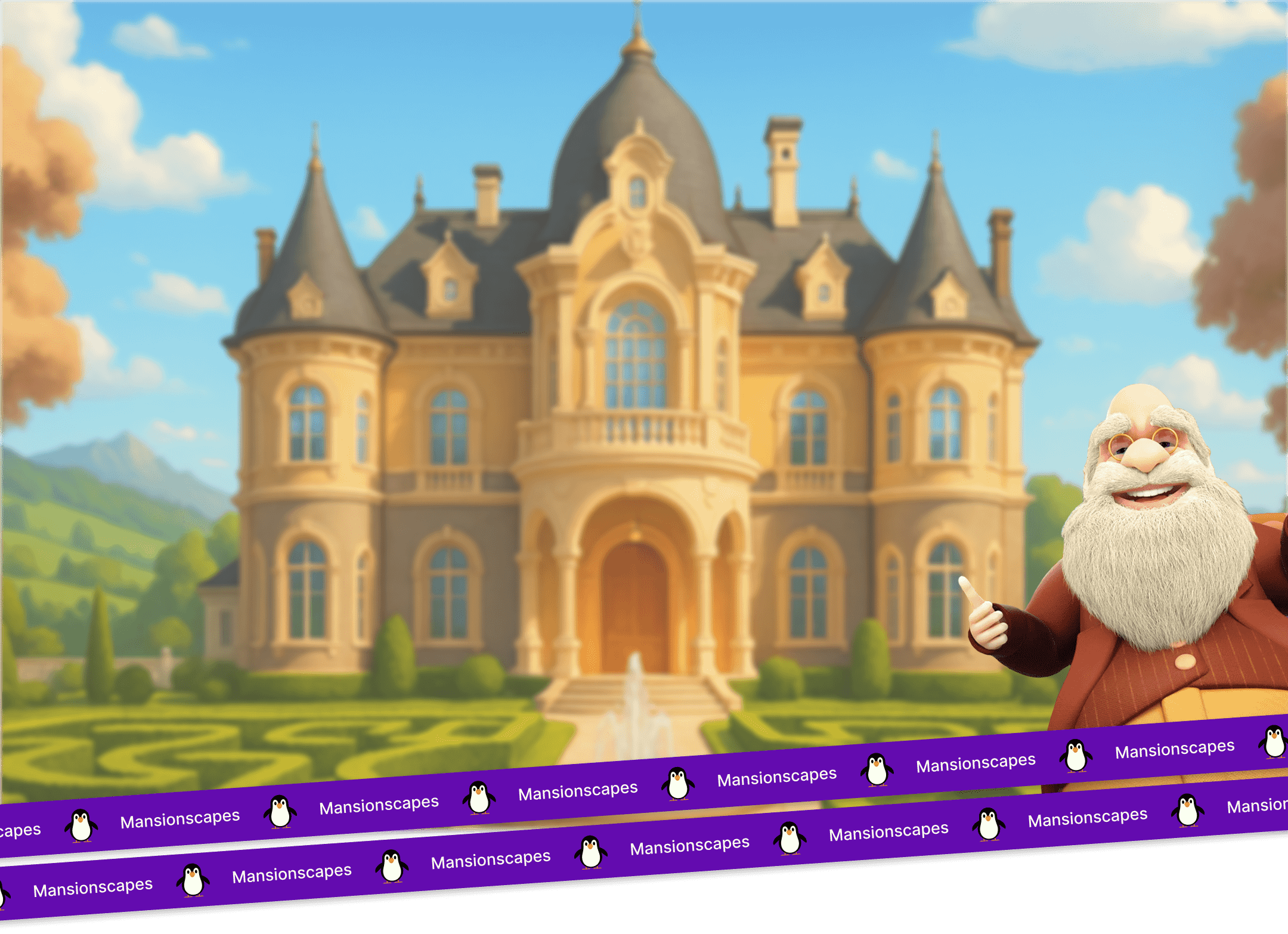 Mansion background with mystical atmosphere